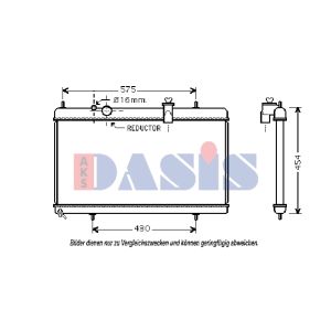 Radiador, arrefecimento do motor AKS DASIS 160102N