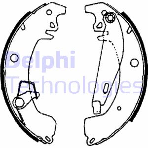 Juego de zapatas de frenos DELPHI LS1606