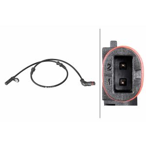 Sensor do ABS traseiro, direito HELLA 6PU 358 216-731