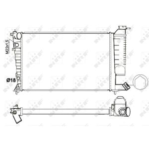 Radiator, motorkoeling NRF 54716