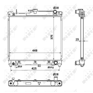 Radiador, refrigeración de motor NRF 53569