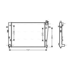 Arrefecedor do motor AVA COOLING HY2204