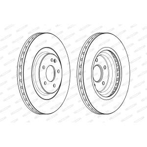 Bremsscheibe FERODO DDF1900C-1 vorne, belüftet, 1 Stück