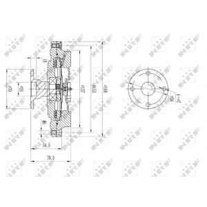 Embrague, ventilador del radiador NRF 49608