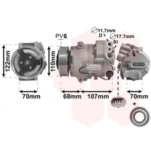Compressor, ar condicionado VAN WEZEL 3700K594