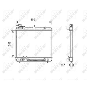 Radiateur, refroidissement du moteur EASY FIT NRF 53256