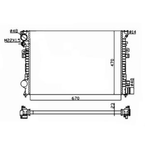 Radiator, motorkoeling Economy Class NRF 58958A