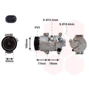 Airco-compressor VAN WEZEL 5300K584