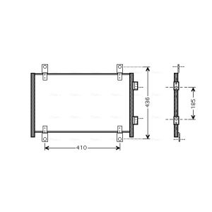 Condensador, sistema de ar condicionado AVA COOLING FTA5302