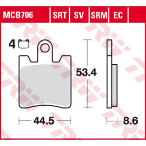 Set di pastiglie freno TRW MCB706EC