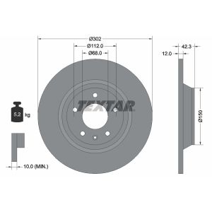 Disque de frein TEXTAR 92159503