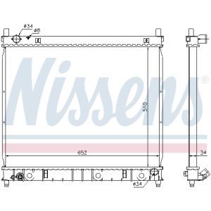 Radiator, motorkoeling NISSENS 61642