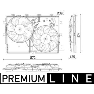 Tuuletin, mootorinjäähdytys  MAHLE CFF 550 000P