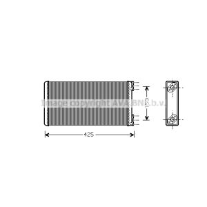 Kachelradiateur, interieurverwarming HIGHWAY AUTOMOTIVE MN6028