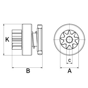 Embraiagem de avanço, motor de arranque HC-CARGO F 032 235 199