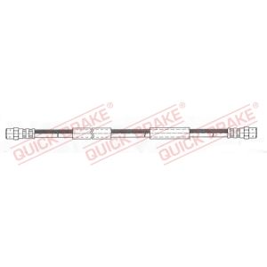 Tubo do travão flexível traseiro, esquerdo QUICK BRAKE 22.402