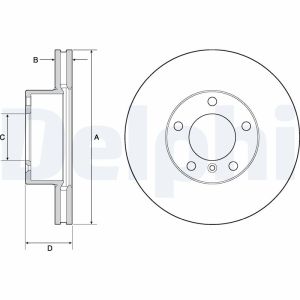Disco de freno DELPHI BG9145C