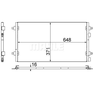 Condensador, aire acondicionado BEHR MAHLE AC 519 000S