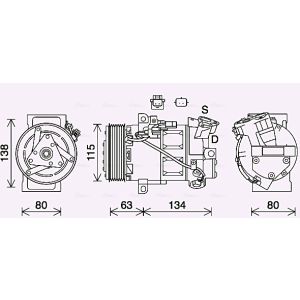 Compressor, ar condicionado AVA COOLING RTAK640