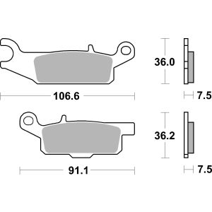 Bremsbelagsatz, ohne Straßenzulassung BREMBO 07YA48SD