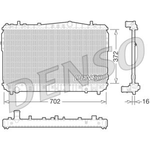 Radiador de motor DENSO DRM08004