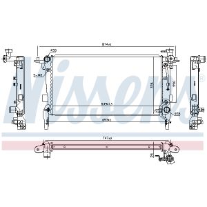 Radiador, refrigeración de motor NISSENS 675066