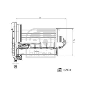 Filtro hidráulico, cambio automático FEBI BILSTEIN 182131