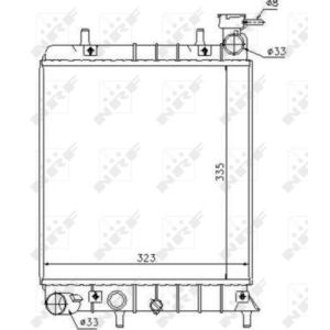 Radiator, motorkoeling NRF 53376