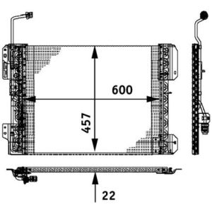 A/C-kondensor MAHLE AC 671 000P