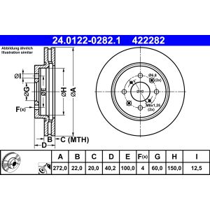 Bremsscheibe ATE 24.0122-0282.1