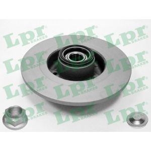 Disco de freno LPR R1004PRCA trasero, macizo Coated, 1 Pieza