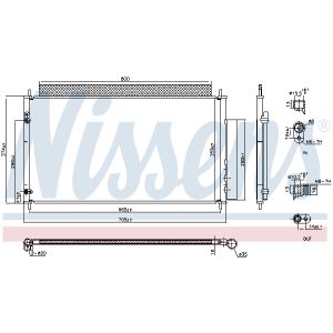 Condensatore, impianto di climatizzazione NISSENS 941188