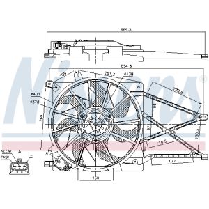 Koelventilatorwiel, motorkoeling NISSENS 85179