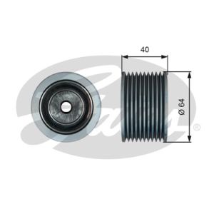 Rondsel/geleiderpoelie, V-riem GATES T36632