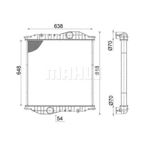 Radiator, motorkoeling MAHLE CR 2586 000S