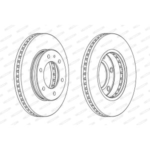 Bremsscheibe FERODO DDF2462C-1 vorne, belüftet, 1 Stück