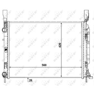 Radiator, motorkoeling NRF 53003