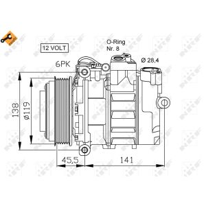 Ilmastoinnin kompressori EASY FIT NRF 32053