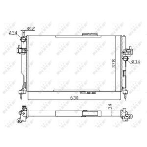 Radiator, motorkoeling Economy Class NRF 58282A