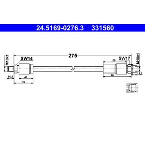Bremsschlauch ATE 24.5169-0276.3