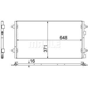 Kondensator, Klimaanlage BEHR MAHLE AC 519 000S