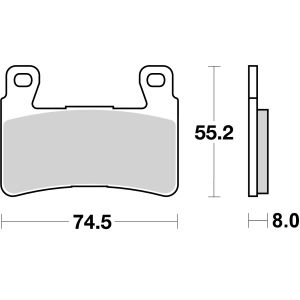 Bremsbelagsatz, ohne Straßenzulassung BREMBO 07HO45RC