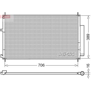 Condensador, sistema de ar condicionado DENSO DCN40024