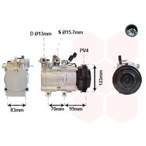Compressor, ar condicionado VAN WEZEL 8200K197