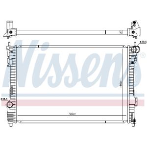 Radiatore, raffreddamento motore NISSENS 606536