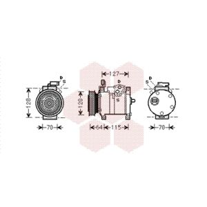 Compressor, ar condicionado VAN WEZEL 0700K115