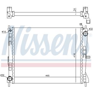 Radiador, refrigeración de motor NISSENS 637605