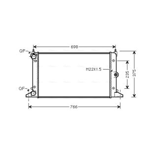 Arrefecedor do motor AVA COOLING VNA2188