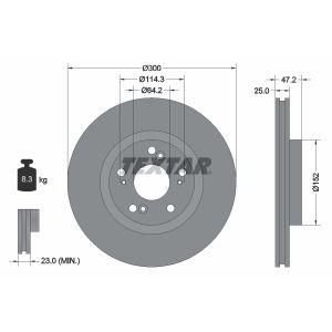 Disque de frein TEXTAR 92140903