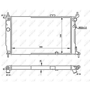 Radiador, refrigeración de motor NRF 52204